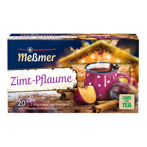 Meßmer Zimt‑Pflaume, Früchtetee mit Zimt, 20 Teebeutel