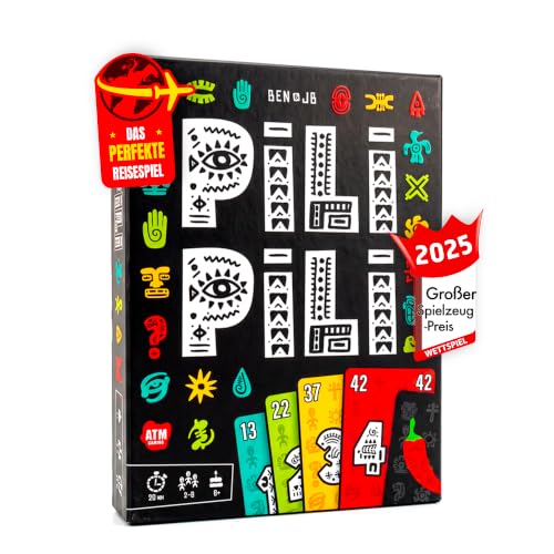 ATM Gaming PILI PILI – Gesellschaftsspiel – Gewinner des Großen Spielzeugpreises 2025 – Taktisches Stichkartenspiel – 2 bis 8 Spieler