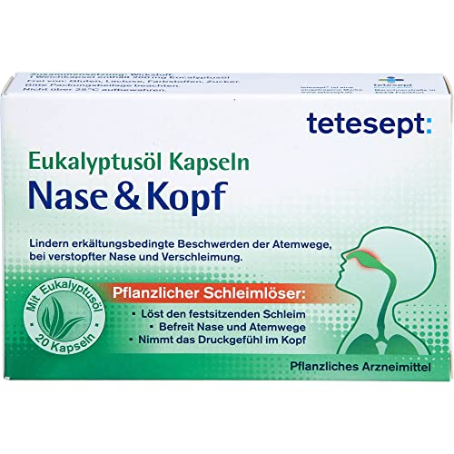 Tetesept Eukalyptusöl Kapseln Nase & Kopf, 20 Stück