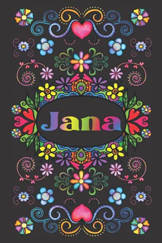 PERSONALISIERTES NOTIZBUCH FÜR JANA: Schönes Geschenk für Jana (Liniertes Notizbuch für Mädchen und Frauen)