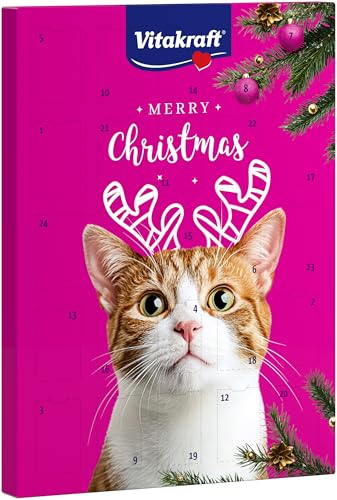 Vitakraft Adventskalender für Katzen, für Weihnachten 2025, liebevoll zusammengestellte Auswahl leckerer Snacks, für die Vorweihnachtszeit, Katzenleckerlis, für alle Altersstufen (1x 363g)