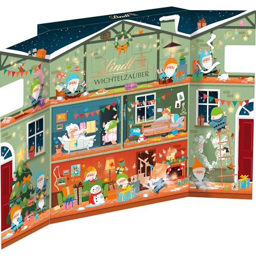 Lindt Schokolade | Wichtel Zauber Adventskalender 2025 | 146g | festliche Milchschokolade und zauberhafte Schokofiguren | magisches Schokoladen-Geschenk für die Weihnachtszeit