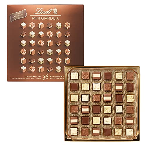 Lindt Schokolade - Nougat Mini Pralinés | 165 g | -Schachtel mit 36 Pralinen in 9 ausgewählten, exquisiten | Pralinengeschenk | Schokoladengeschenk | 1er Pack