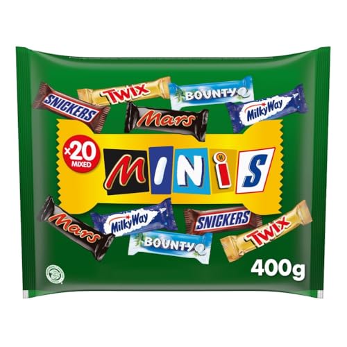 Mixed Minis Schokolade, Schokoriegel Süßigkeiten, Großpackung, 1 x 400 g