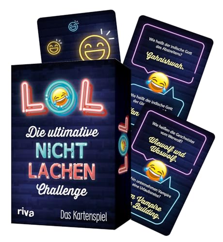 LOL – Die ultimative Nicht-lachen-Challenge: Das Kartenspiel. Mit den besten Witzen, Flachwitzen, Scherzfragen. Partyspiel für Kinder und Erwachsene. Ab 8 Jahren. Der Bestseller