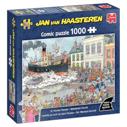 Jan van Haasteren - Der Nikolaus kommt! - Puzzle 1000 Teile, ab 12 Jahre, Weihnachten