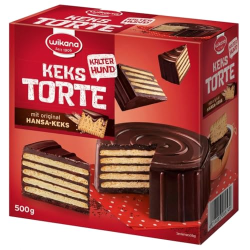 Wikana Kalter Hund 500g - Klassische Kekstorte - Schoko Kuchen mit Keksen